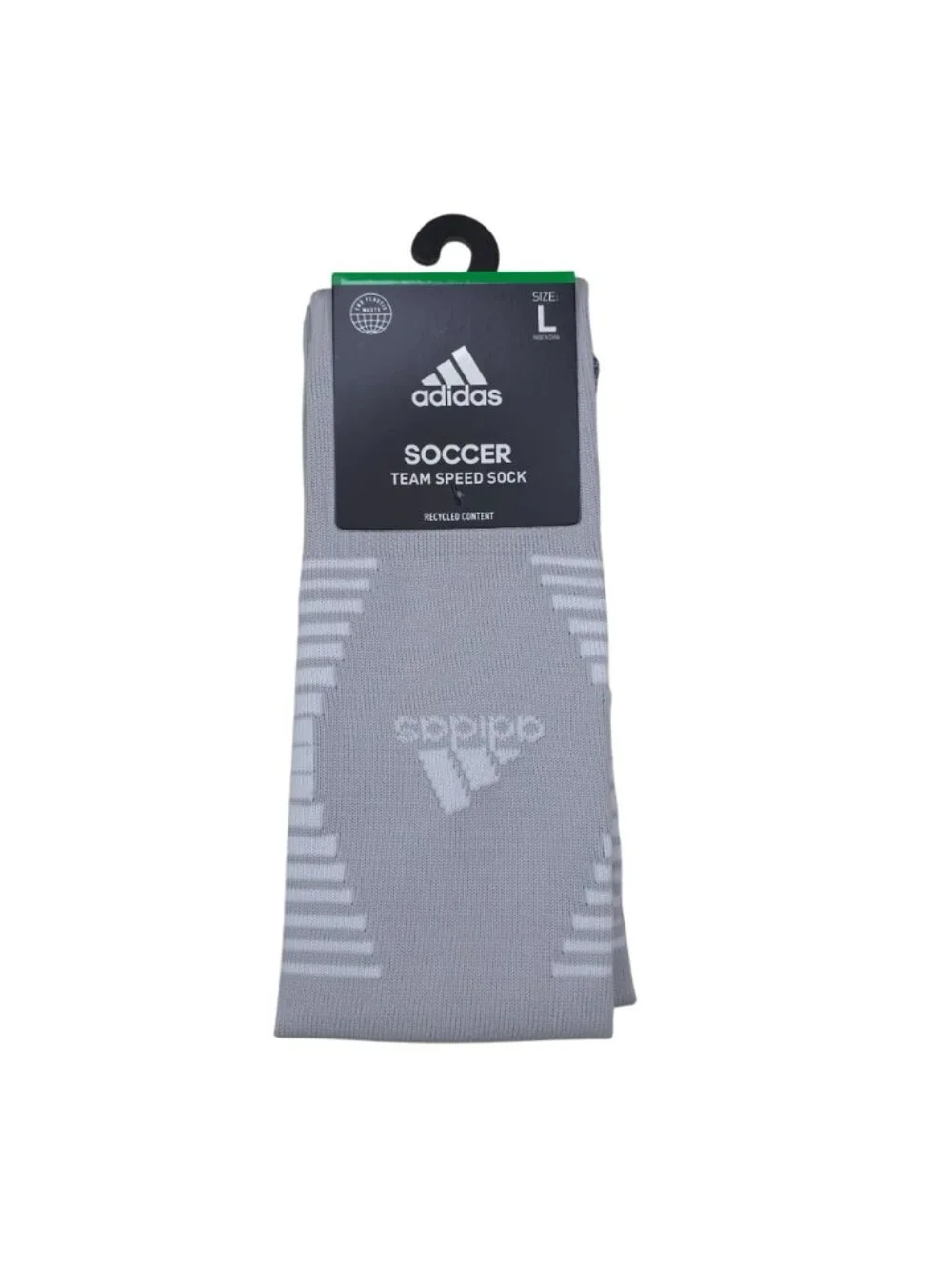 Adidas Soccer Team Speed Socks Large Aeroready Compression Wicking Gray